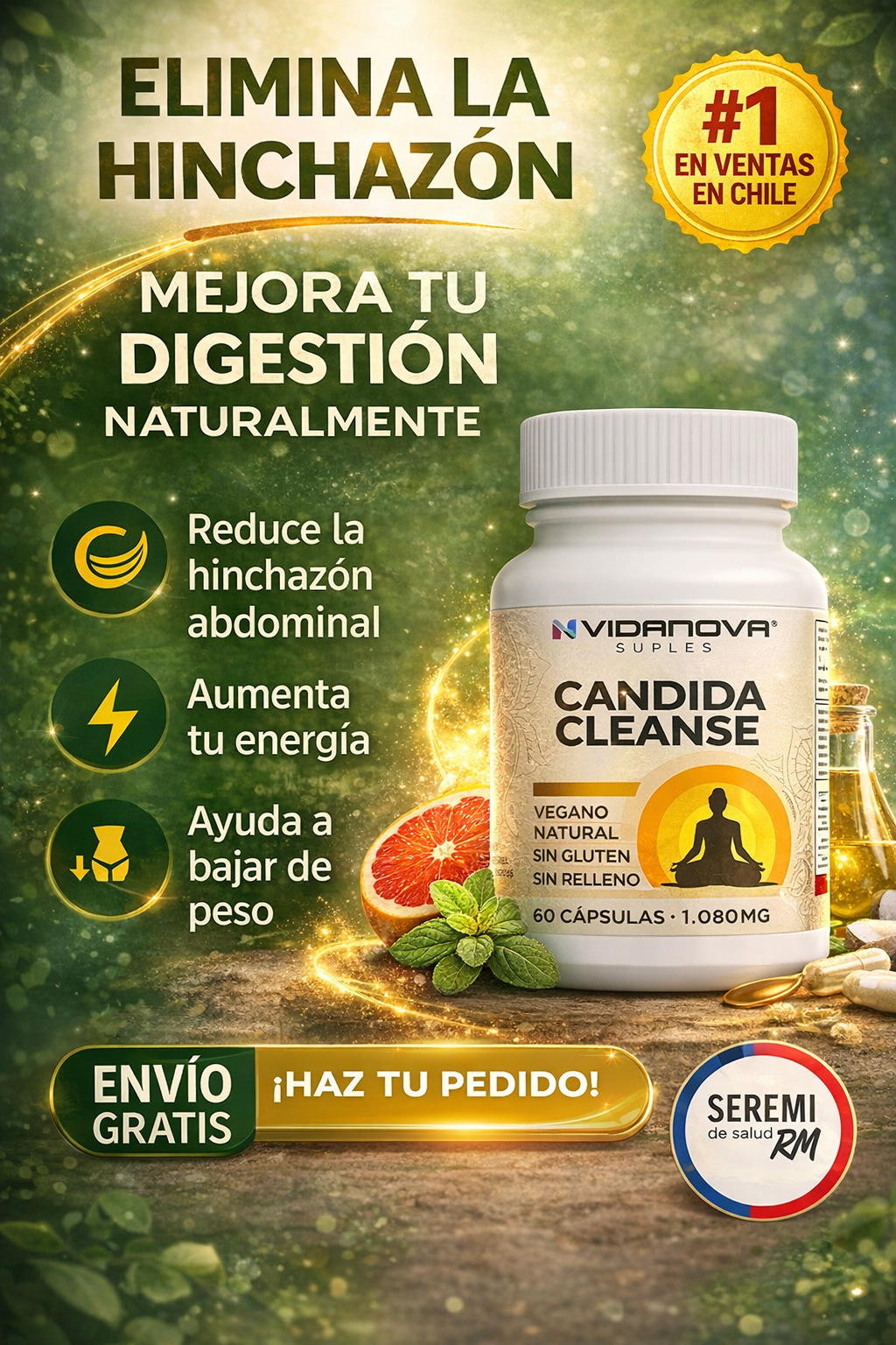 CÁNDIDA CLEANSE® ORIGINAL - Detox natural para reducir hinchazón y mejorar tu digestión