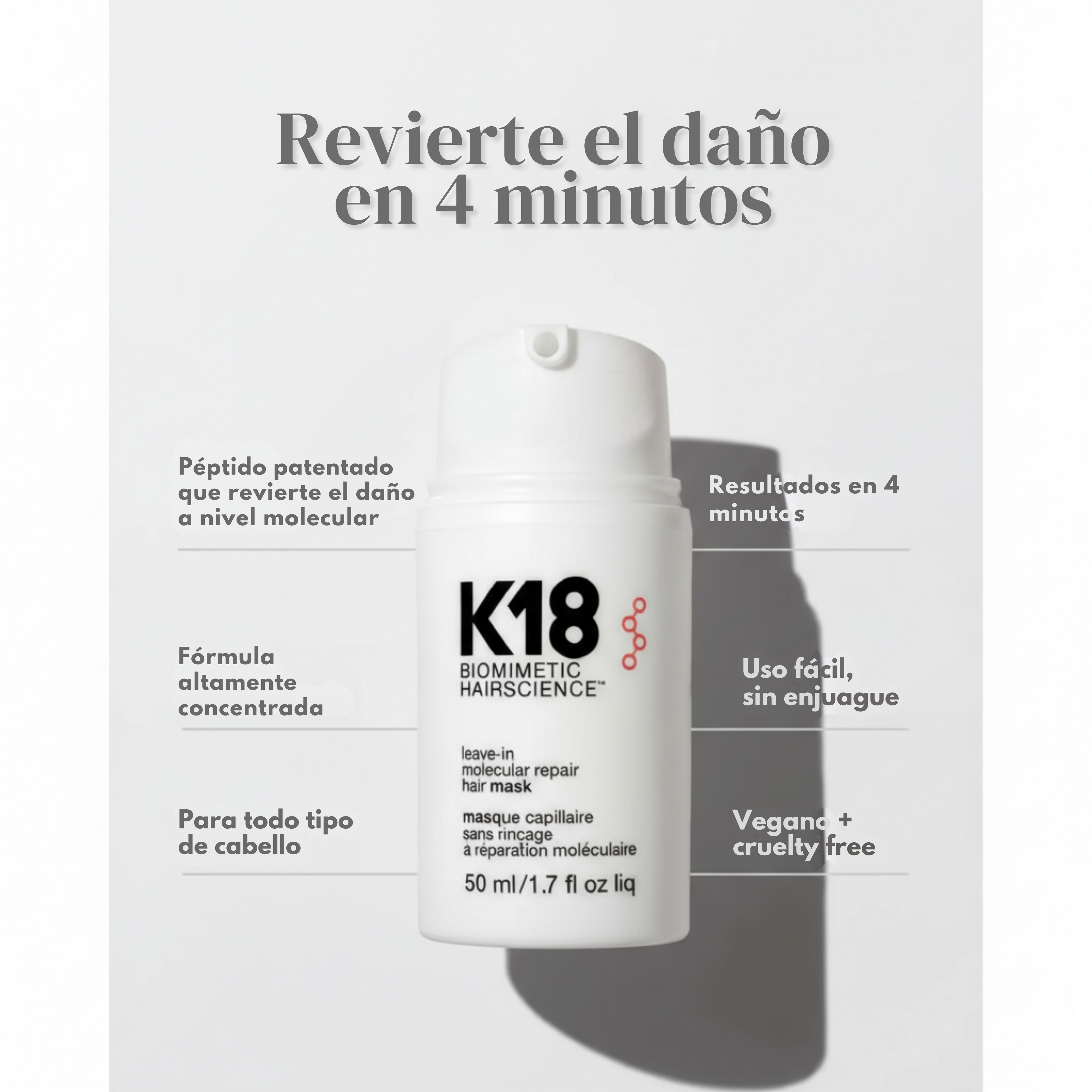 K18® Máscara Reparación Molecular 50ml